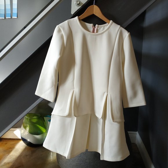 Dresses & Skirts - Bone White Neoprene Dress - 60's inspired BNWOT